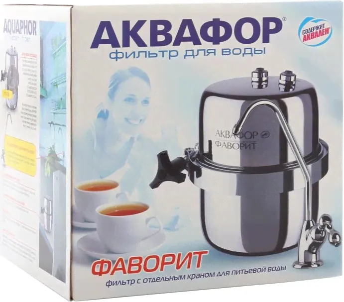 Фильтр Аквафор Фаворит с краном, для мягкой воды, 1 ступень очистки, производительность 2.5 л/мин-2